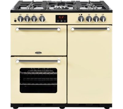 Belling BELLING Kensington 90DFT Dual Fuel Range Cooker - Cream & Chrome Belling BELLING Kensington 90DFT Dual Fuel Range Cooker - Cream & Chrome